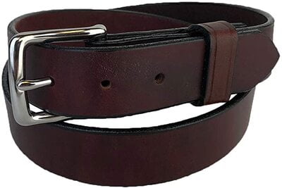 Handmade Amish Men's Leather Belt Crafted Rustic Cowhide with Snap On Buckle Handmade Amish Men's Leather Belt Crafted Rustic Cowhide with Snap On Buckle