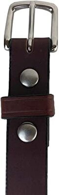 Handmade Amish Men's Leather Belt Crafted Rustic Cowhide with Snap On Buckle Handmade Amish Men's Leather Belt Crafted Rustic Cowhide with Snap On Buckle