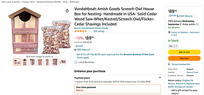 Vundahboah Amish Goods Screech Owl House Box Vundahboah Amish Goods Screech Owl House Box