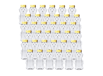 Honey Bottle Bear Clear Container Squeeze Jars with Lids, Bulk For Crafts And Honey Collecting Honey Bottle Bear Clear Container Squeeze Jars with Lids, Bulk For Crafts And Honey Collecting