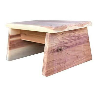VUNDAHBOAH AMISH GOODS CEDAR WOOD ONE STEP STRAIGHT STOOL VUNDAHBOAH AMISH GOODS CEDAR WOOD ONE STEP STRAIGHT STOOL