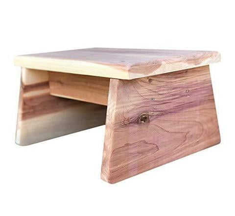 VUNDAHBOAH AMISH GOODS CEDAR WOOD ONE STEP STRAIGHT STOOL VUNDAHBOAH AMISH GOODS CEDAR WOOD ONE STEP STRAIGHT STOOL